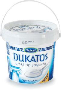 Jogurt Dukatos, navadni, v vedru, 450 g