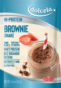 Mešanica Hi protein shake Dolcela, Brownie, 40 g