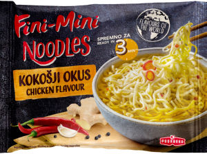 Testenine instant Fini Mini, Noodles, kokošji, 75 g