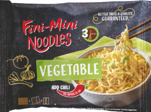 Testenine instant Fini Mini, Noodles, zelenjavni, 75 g