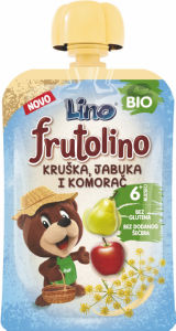 Kaša Bio Lino, frutolino, hruška, jabolko, koromač, 100 g