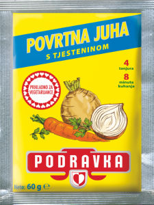Juha Podravka, instant, zelenjavna, s testeninami, 60 g