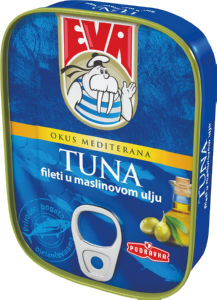 Tuna Eva, fileti, v oljčnem olju, 100 g