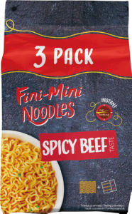 Testenine instant Fini Mini, Noodles, spicy beef, 213 g