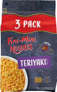 Testenine instant Fini Mini, Noodles, teriyaki, 225 g