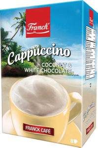 Napitek Franck, Cappuccino, kokos, bela čokolada, 148 g