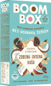 Kaša Boom box ovsena, kokos, čokolada, 300 g