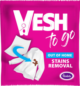 Robčki vlažni Violeta, Vesh To Go, za madeže, 5/1