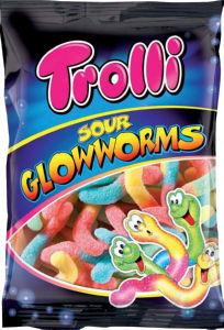 Bonboni Trolli, kisle gliste, 200 g