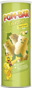 Pom Bar, Crizzlies z okusom kisle smetane, v tulcu, 150 g