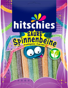 Bonboni Hitschies, kisle pajkove noge, 125 g