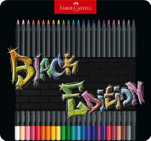 Barvice Faber Castell, Black Edition, kovina, 24/1