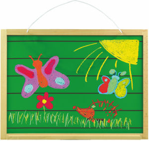 Tabla lesena za risanje in pisanje, obojestranska