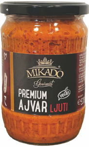 Ajvar Mikado, Premium pekoči, 580 ml
