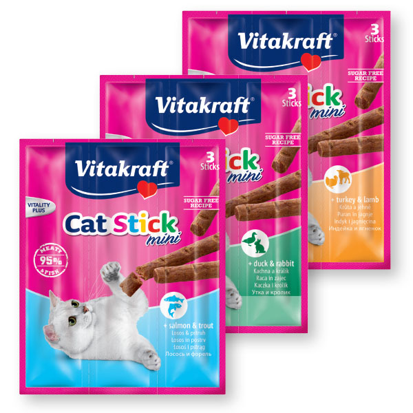 Palčke za mačke Vitakraft, puran, jagnje, 18g