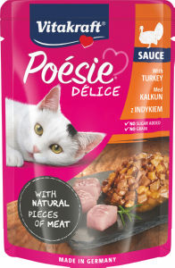 Poesie delisause, vrečka, za mačke, puranja prsa, 85 g