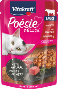 Poesie delisause, vrečka, za mačke, govedina, 85 g