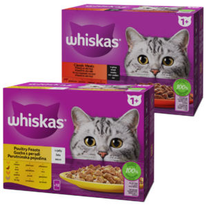 Whiskas mokra hrana za mačke, klasični izbor, 12 x 85 g