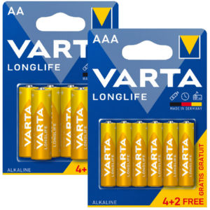 Baterijski vložki Varta longlife, AAA, 4+2 gratis