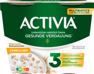 Jogurt Activia, z žitaricami, 4 x 115 g