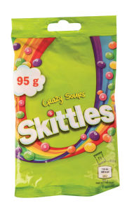 Bonboni Skittles Crazy sours, 95 g