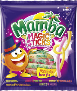 Bonboni Mamba, Magic Sticks, žvečljivi, 140 g