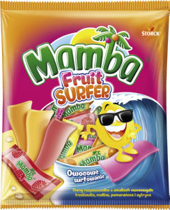 Bonboni Mamba, Fruit Surfer, žvečljivi, 140 g