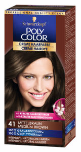 Barva za lase Poly Color, 41, srednje rjava