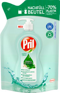 Detergent Pril, Stark & Naturlich, Apfel & Aloe, refill, 420 ml