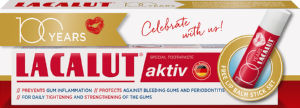 Zobna pasta Lacalut, Aktiv 75 ml + Balzam za ustnice gratis