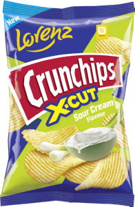 Čips Lorenz, X – cut, kisla smetana, 130 g