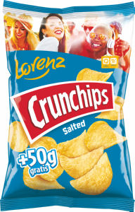 Čips Crunchips sol, 150 g + 50 g gratis
