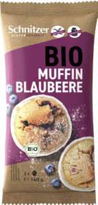 Muffin Bio Schnitzer, borovnica, brez glutena, 140 g