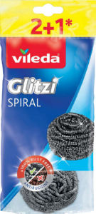 Mrežica Vileda, kovinska spiralna inox, 2/1+1