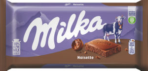 Čokolada mlečna Milka noisette, 100 g