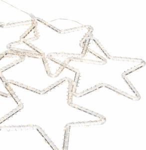 Lučke led, svetlobna zavesa z zvezdami 100 lučk