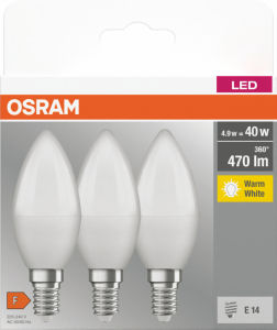 Žarnica Led Osram, Base Classic, 4,9W, E27, 3/1