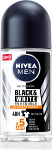 Antiperspirant Nivea roll-on moški, black&white ultimate impact, 50 ml