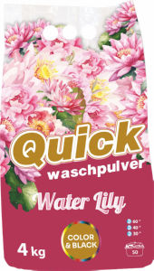 Pralni prašek Quick, Color Water Lilly, 50 pranj, 4 kg