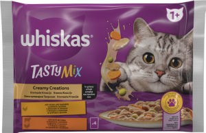 Whiskas mokra hrana za mačke, Tasty Mix, kremni izbor, 4 x 85 g