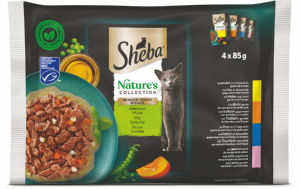 Sheba mokra hrana za mačke, Nature Care, mešani izbor, 4 x 85 g