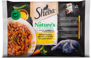 Sheba mokra hrana za mačke, Nature Care, perutninski izbor, 4 x 85 g