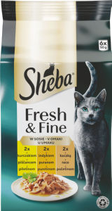 Sheba mokra hrana za mačke, Fresh & Fine, perutninski izbor, 6 x 50 g