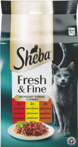 Sheba mokra hrana za mačke, Fresh & Fine, mesni izbor, 6 x 50 g
