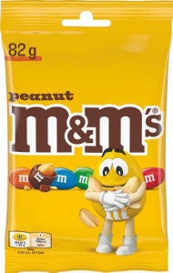 Draže M&M’s, mlečna čokolada in arašidi, 82 g