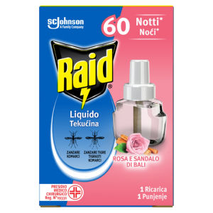 Insekticid Raid, polnilo tekoče za električni aparat, Rose, 60N, 36 ml
