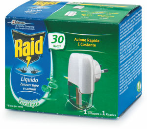 Insekticid Raid, el.komp., evkalip., 30 noči