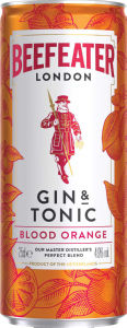 Pijača Gin & tonic, Beefeater blood orange, alk. 4,9 vol %, 0,25 l