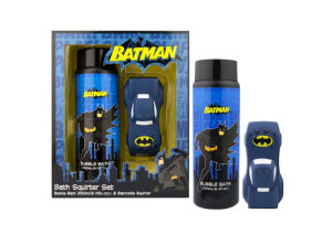 Darilni set Batman, peneča kopel 250 ml + igrača v obliki avtomobilčka