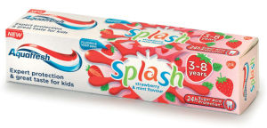 Zobna pasta Aquafresh, Splash Kids, strawberry&mint, 50 ml